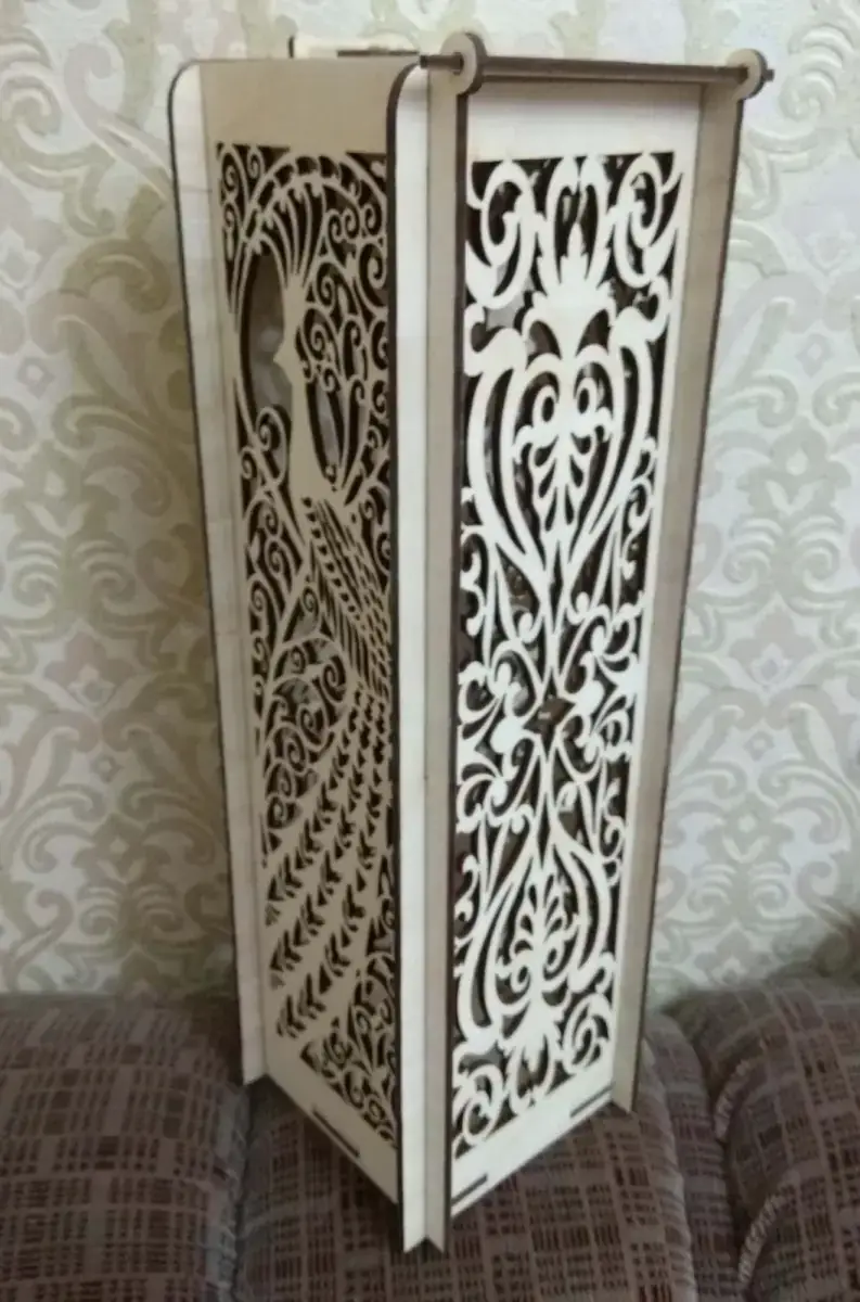 Коробка для шампанского резная 4