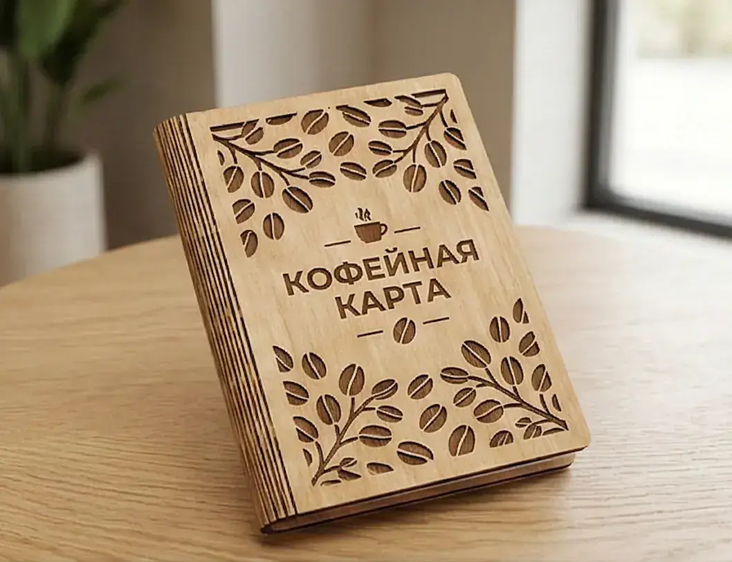 Обложка для меню «Кофейная карта»
