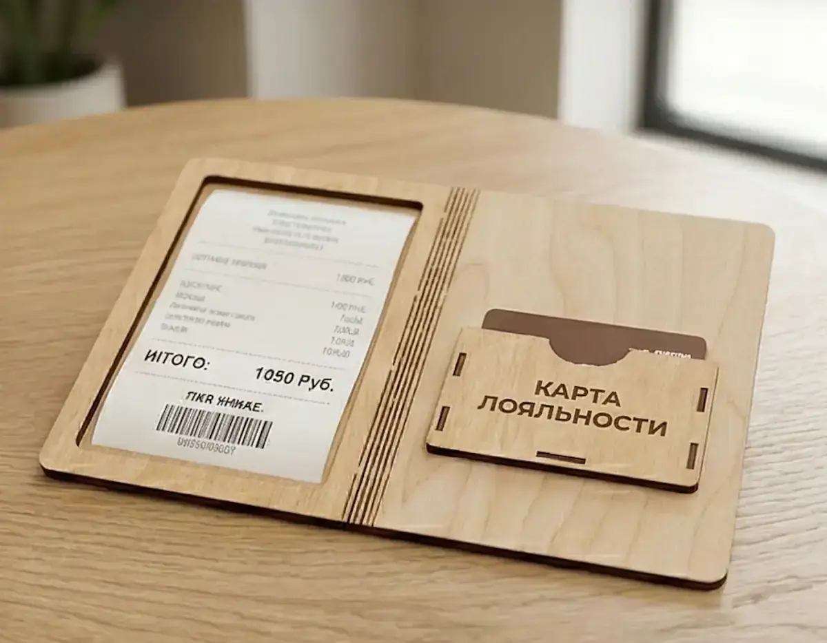 Счетница с карманом под карту лояльности