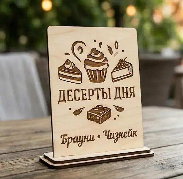 Тейбл-тент «Десерты дня» (настольный)
