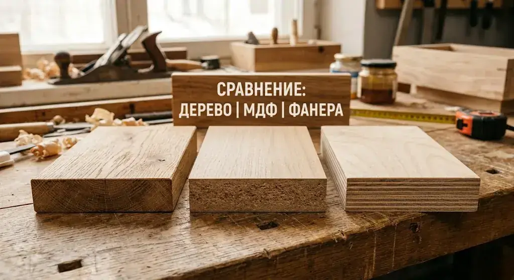 Изображение к статье «Чем дерево лучше МДФ и фанеры: честное сравнение для покупателя»