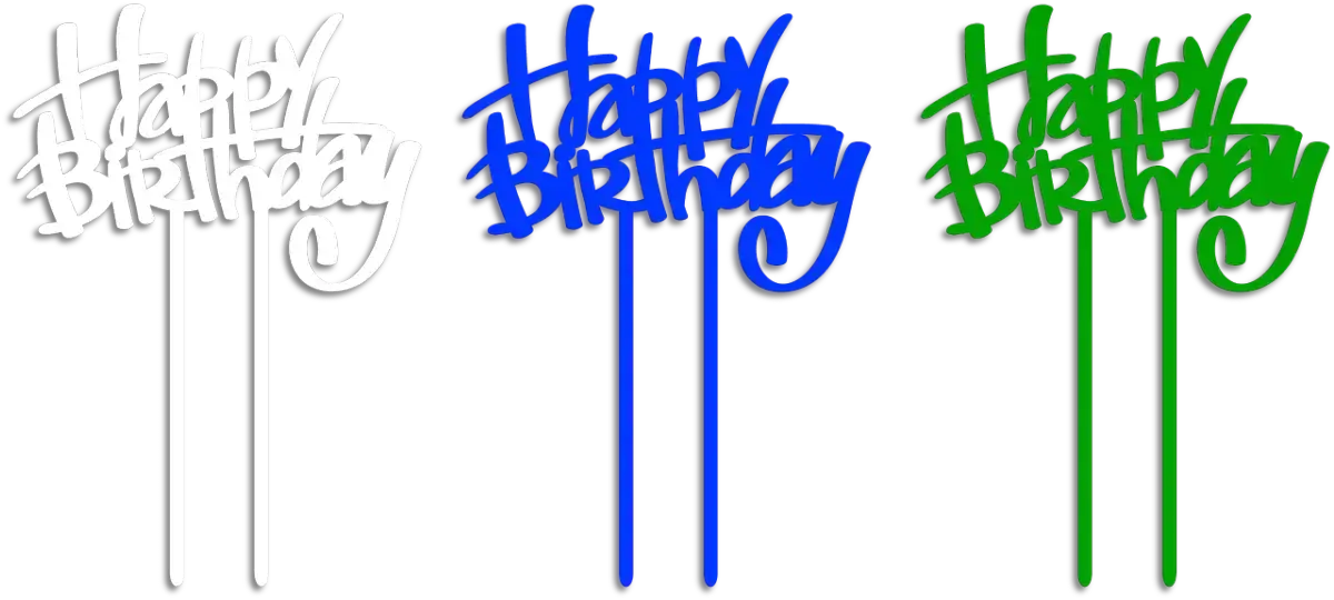Топпер happy birthday в разных цветах 1