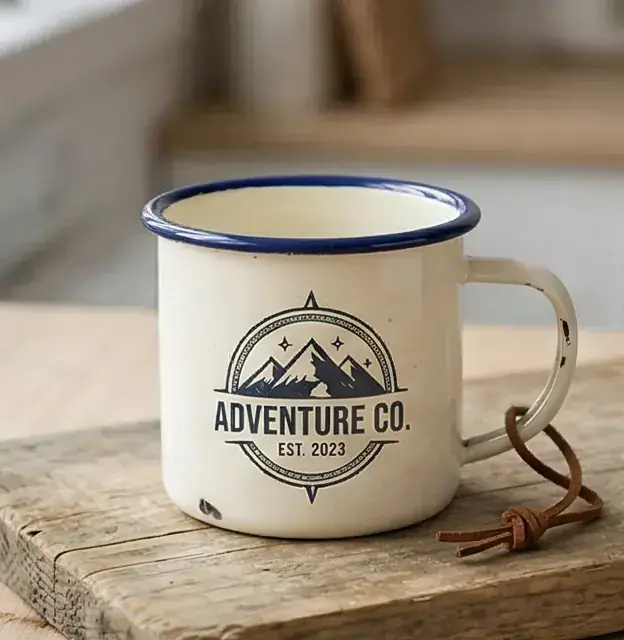 Эмалированная кружка (camp mug) с логотипом на заказ