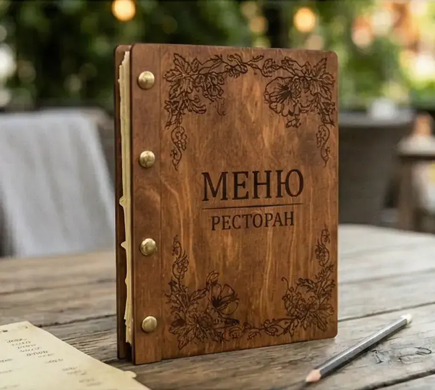 Обложка меню на винтах (сменные листы)