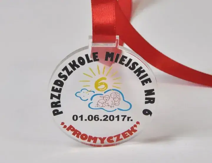 Медаль из акрила с уф печатью круглая 2